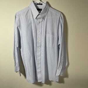 Mens Arrow Company Dress Shirt Long Sleeve 15.5-32/33 Collard Wrinkle Free